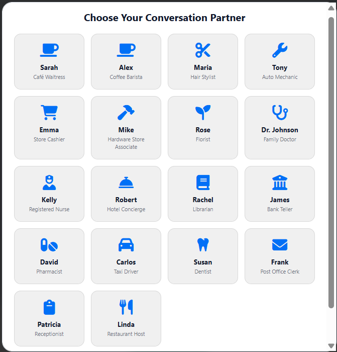 Choose your conversation partner