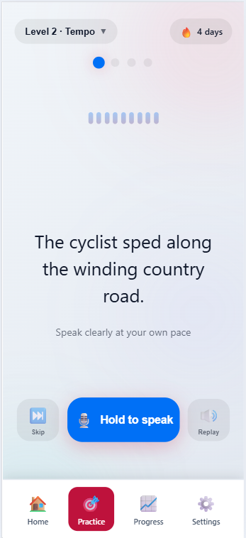 Hold to speak and record